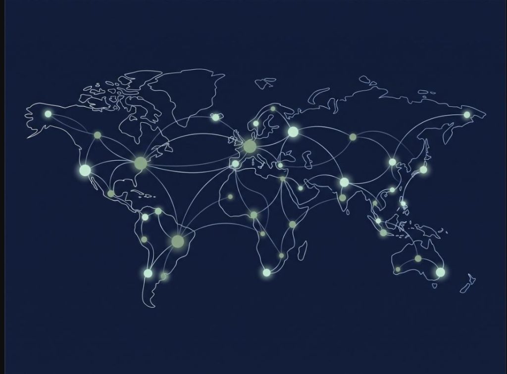 World map of the IPAM network